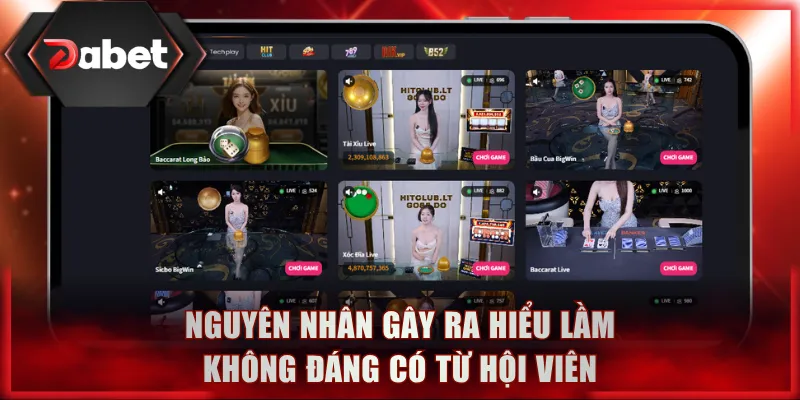 Nguyên nhân gây ra hiểu lầm không đáng có từ hội viên